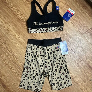 Champion leopard print workout set ✨